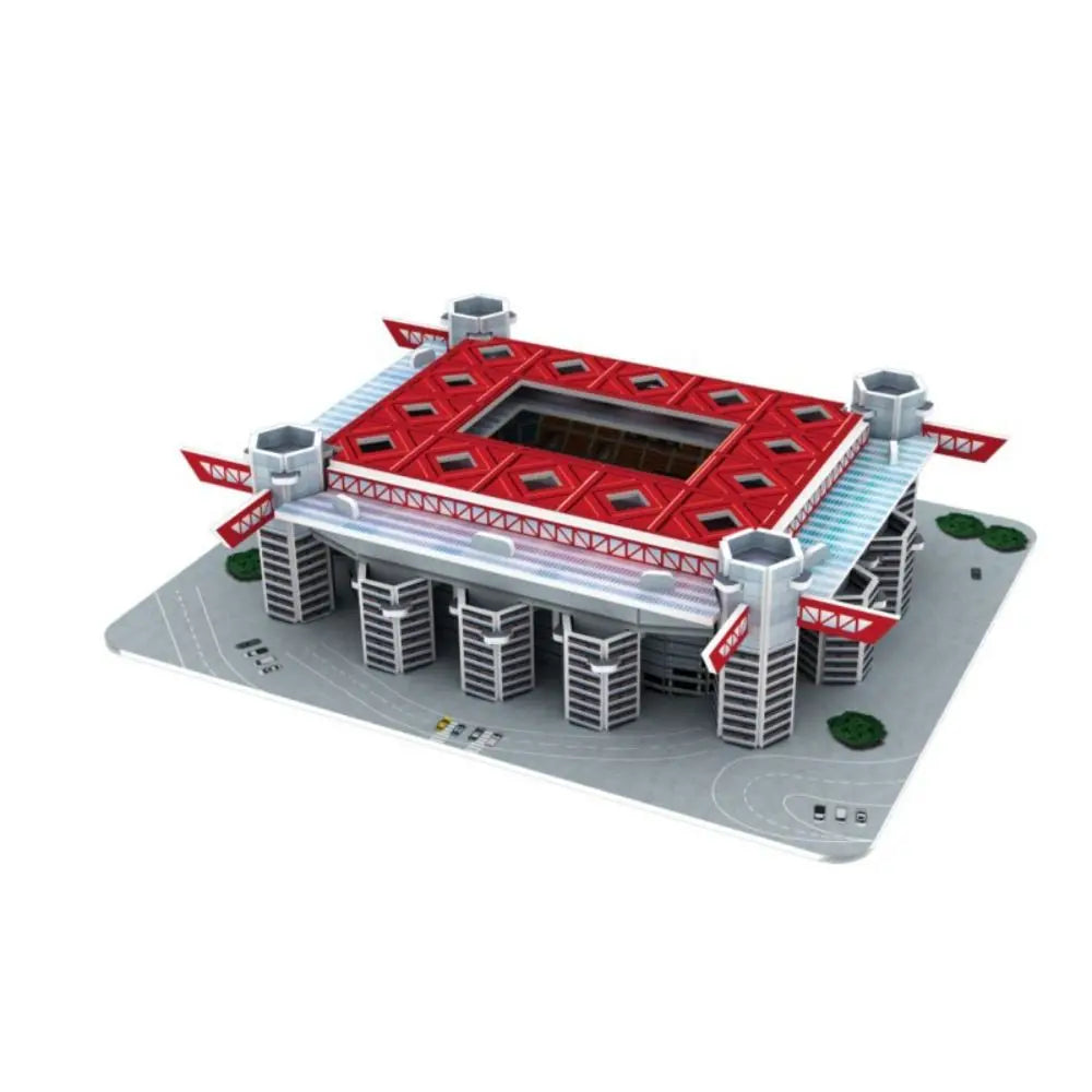 DIY Miniature Football Stadiums Large Model Paper 3D Soccer Stadium Puzzle Assemble Prince Park Stadium Birthday Gifts