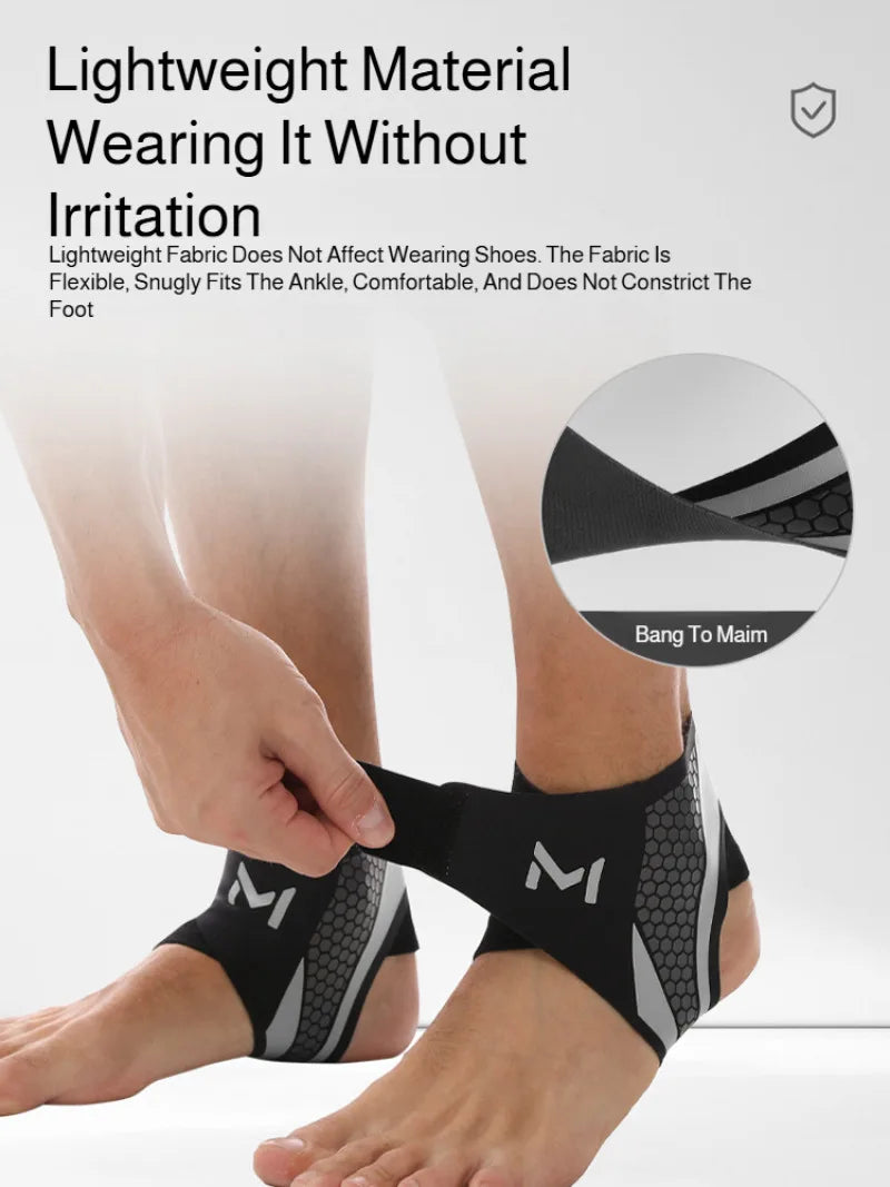 Ankle Brace for Men &amp; Women Football Running Anti-Sprain Compression Support Sports Ankle Guard Protector Warm