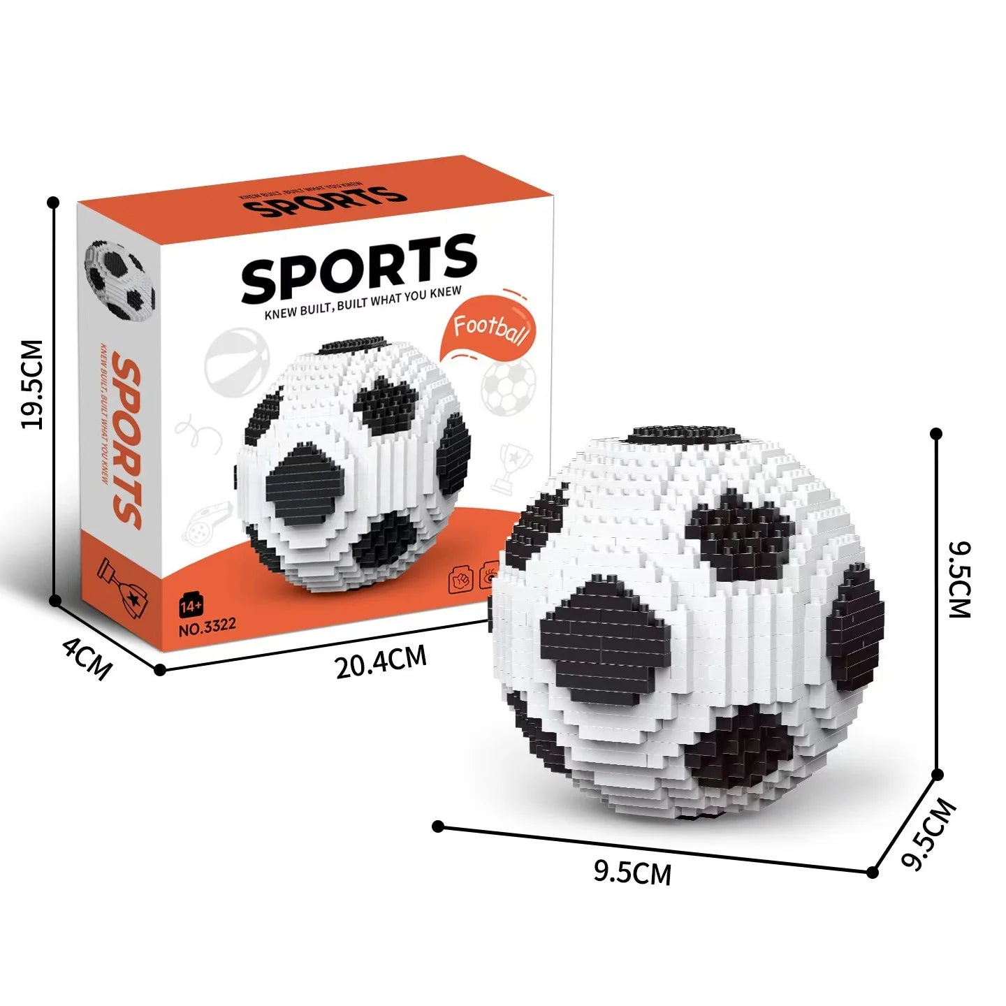 Football Stadium DIY Building Blocks Set Soccer Mini Bricks Model Architectural Building for Adults Football Field Theme Gift