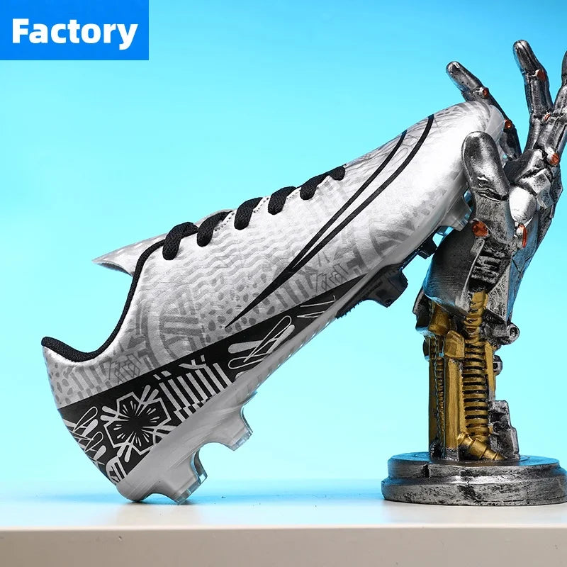 Professional Men Ankle Football Boots Outdoor Grass Cleats Unisex Soccer Shoes Long Spikes FG/TF Football Shoes Chuteira Society