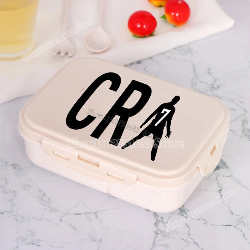 Football Stars Cristiano Ronaldo Print Lunch-box CR7 Lunch Box for Students Food-box Women Picnic Container Dinner Pail Gifts