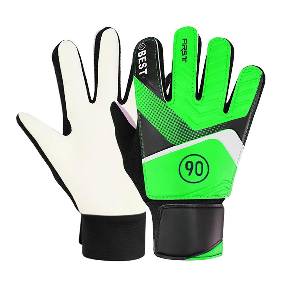 1Pair Football Goalkeeper Gloves for Kids Latex Football Goal Keeper Mitts Anti-collision Non-slip Lightweight Sporting Supplies