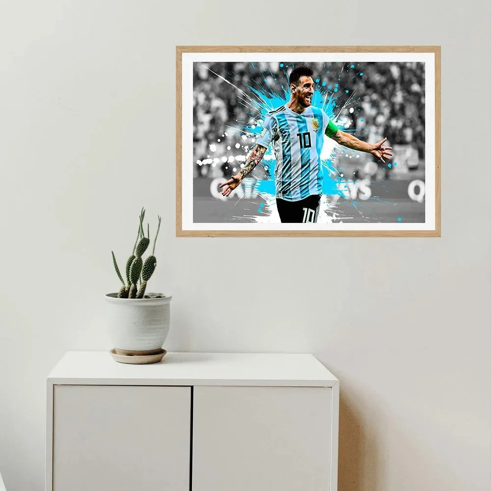 Football Star Messi Ronaldo Poster Wall Art Decoration Painting Without Frame Room Home Decor Soccer Club Fans Collection Gifts