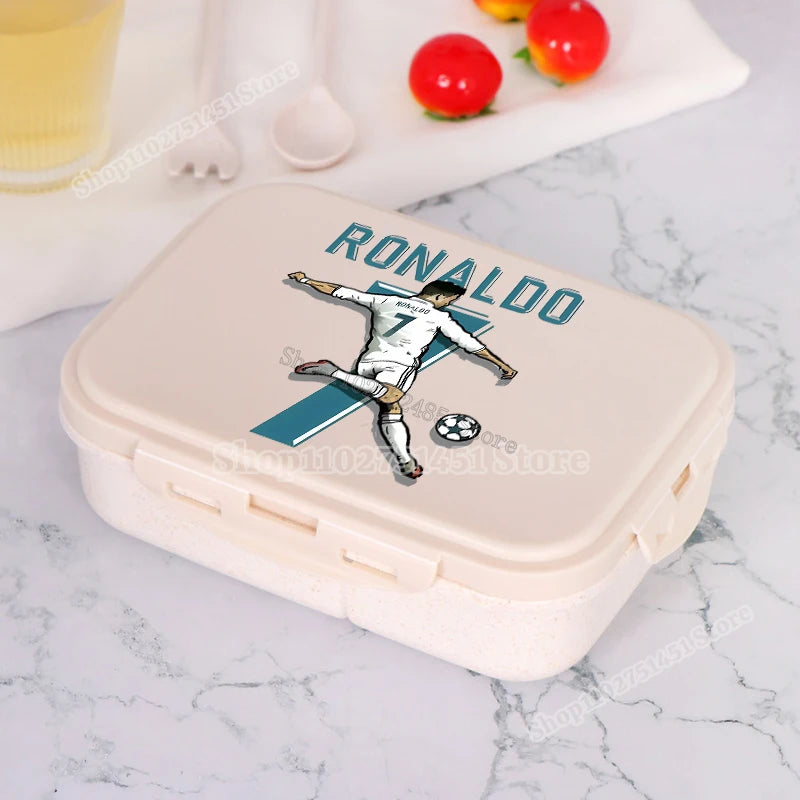 Football Stars Cristiano Ronaldo Print Lunch-box CR7 Lunch Box for Students Food-box Women Picnic Container Dinner Pail Gifts