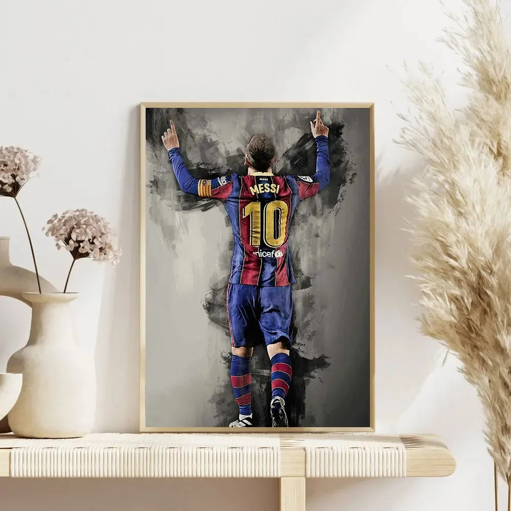 Football Star Messi Ronaldo Poster Wall Art Decoration Painting Without Frame Room Home Decor Soccer Club Fans Collection Gifts