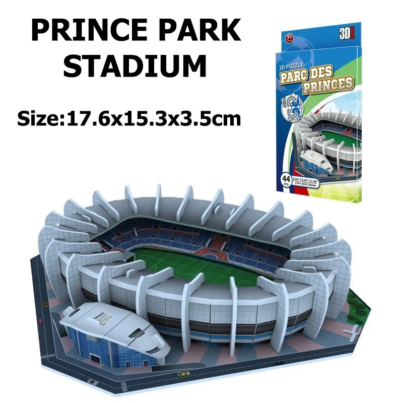 Miniature Football Field 3D DIY Model Assembly World Famous Stadiums Models Football Game Peripheral Toys Fans Toys Gifts TMZ