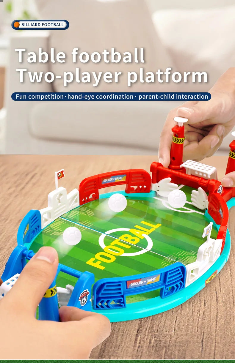 Mini Foosball Table Soccer Board Game, Interactive Football Toy for Kids 3 4 5 6+ Years Old, Indoor Family Party Playroom Game