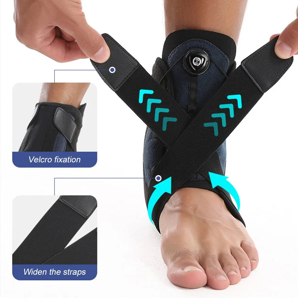 Adjustable Knob Ankle Support Brace Pressurized Support Fixed Sport Ankle Protectors Elastic Fit Breathable Ankles Stabilizers