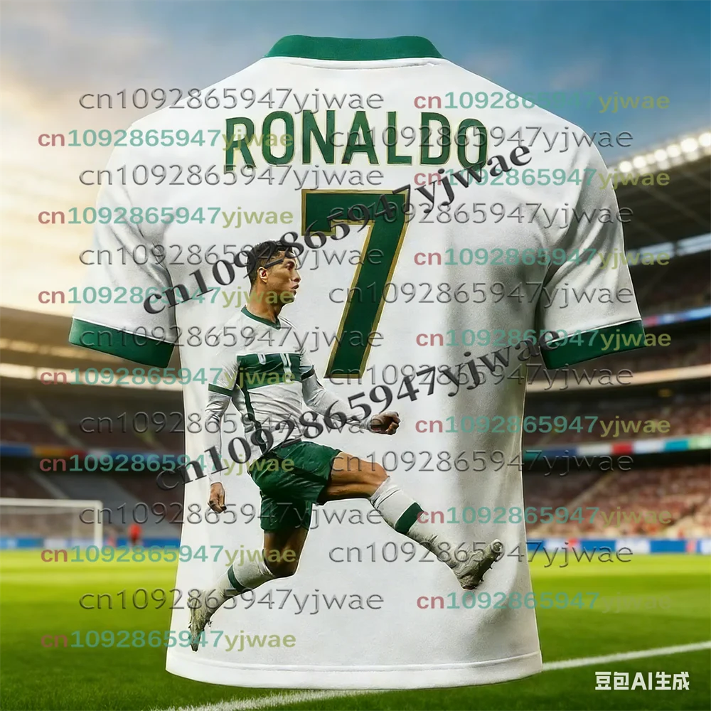 26 New Football Jersey 3D Printed NO.7 Ronaldo Boys Girls Training Women's Sports Breathable Short Sleeve Kids/Men's T-shirt Top