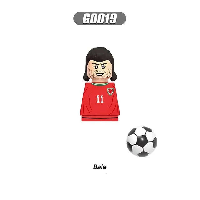 Soccer World Famous Football Players Figurine Mini Action Building Block Toy Kids Gifts