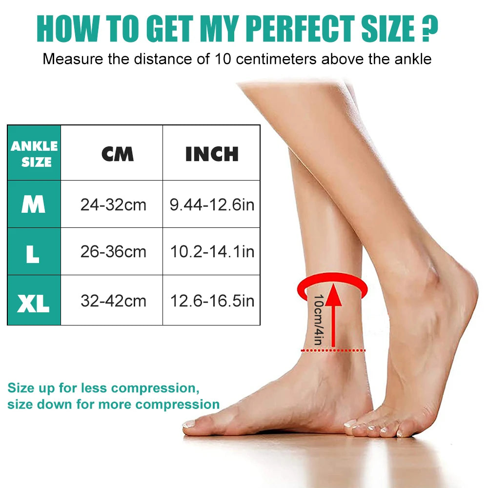 1Pcs Ankle Support Brace with Silicone Shock Absorption Cushion Stabilize Ankle Joints for Football Basketball Running Sports