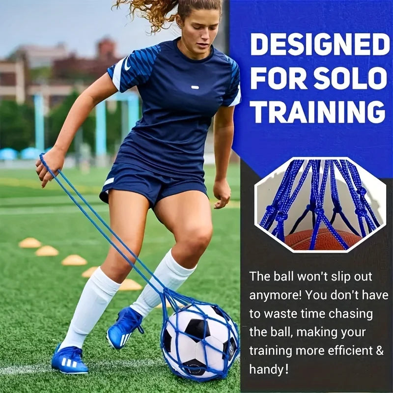 1pc football kicking trainer net bag portable durable nylon soccer net pocket without ball