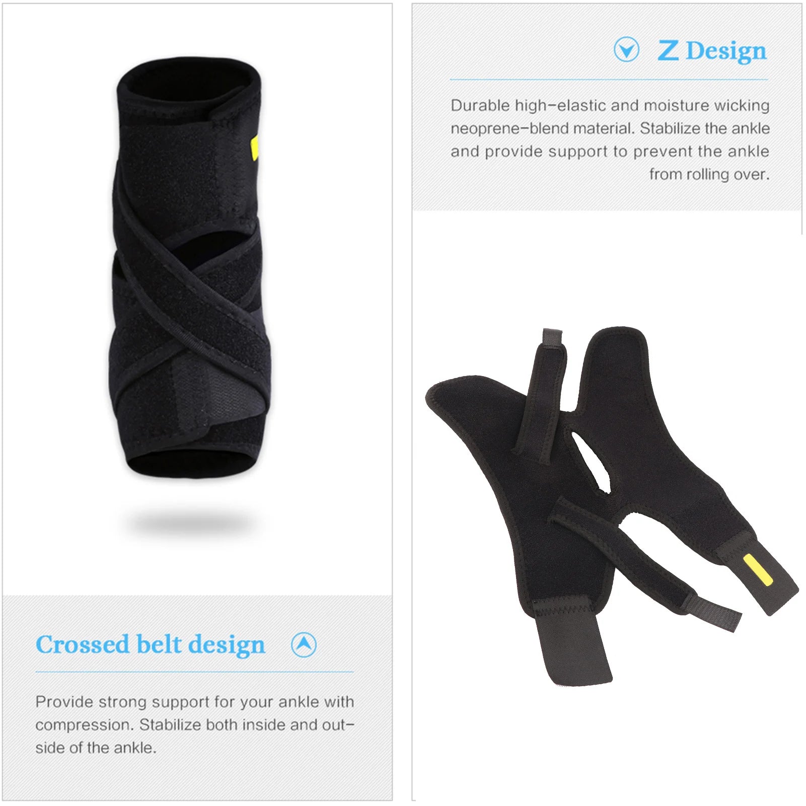 Foot Drop Ankle Brace Support Breathable Adjustable Compression Drop Foot Stabilizer Ankle Sleeve