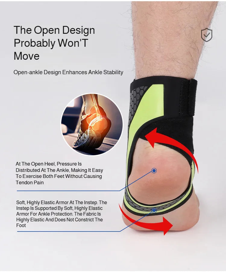 Ankle Brace for Men &amp; Women Football Running Anti-Sprain Compression Support Sports Ankle Guard Protector Warm