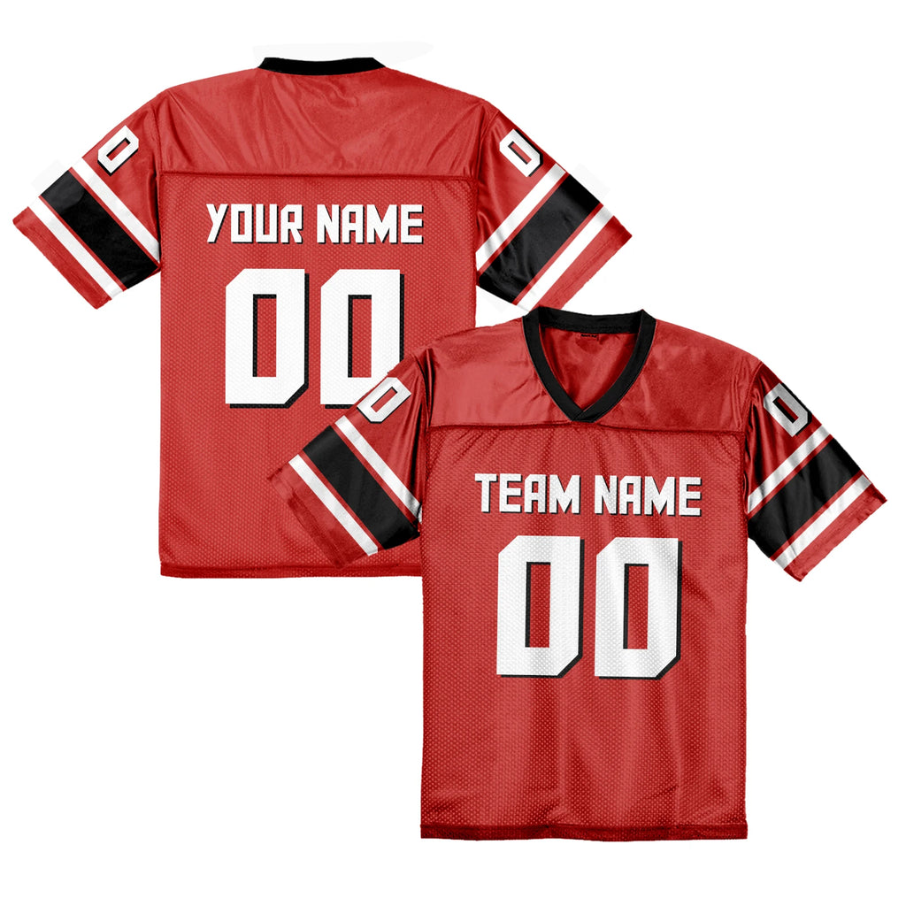 Custom American Football Shirt Pink Personalized Printed Football Jersey with Team Name Number Fans Gift for Men Women Youth