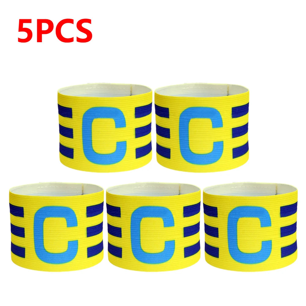 5/10pcs Kid Adults Football Captain Armband Soccer Arm Band Leader Competition Soccer Captain Group Armband Football Training