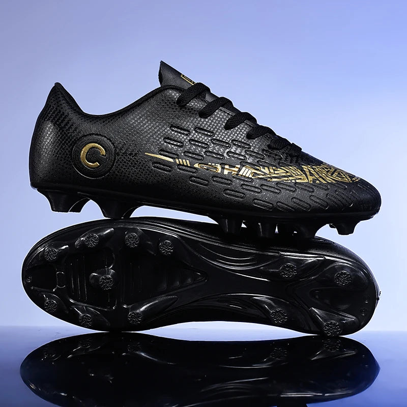 Large Size FG/TF High Quality Mens Soccer Shoes Non-Slip Turf Soccer Cleats for Kids Training Football Boots Chuteira Campo 48