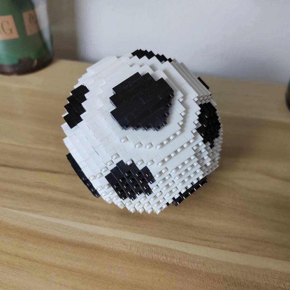 KNEW BUILT Football Model Mini Building Blocks Classical Decoration Kids Assemble Toys Soccer Funs' Gift Bricks