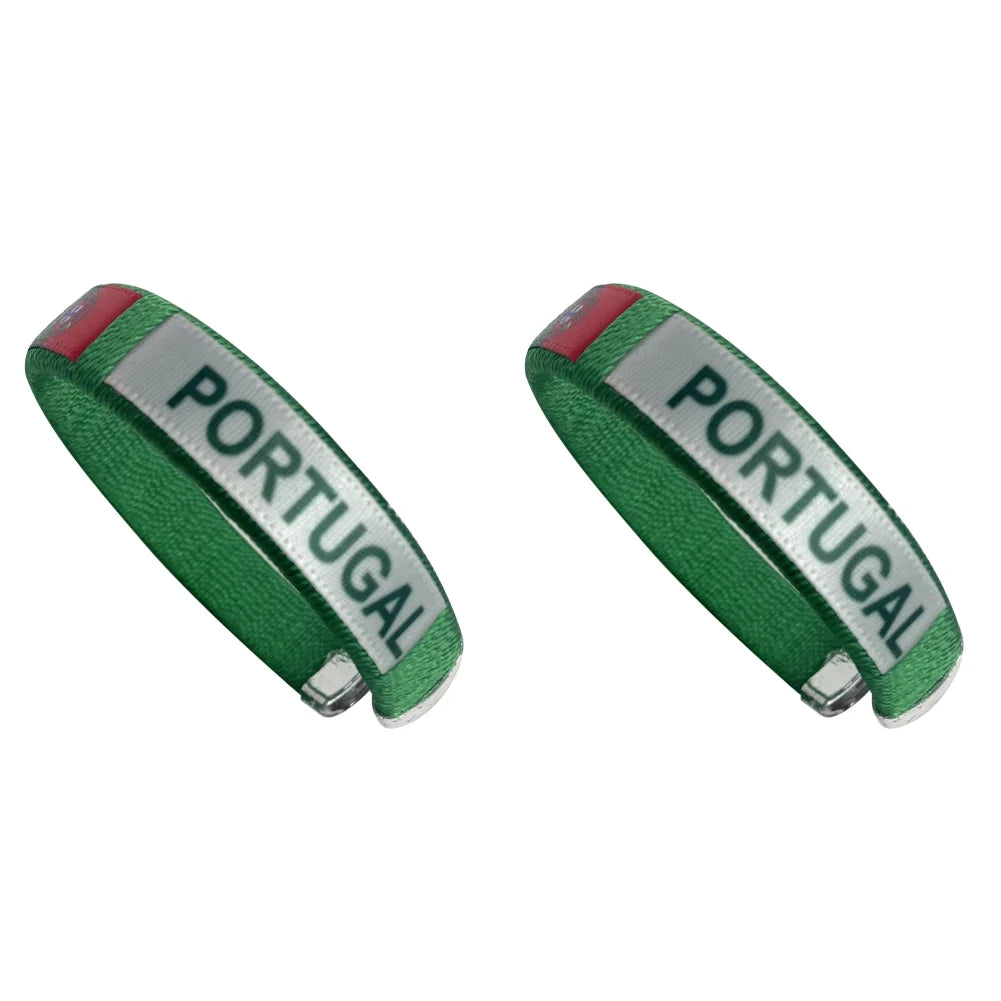 Country Flag Wristband Souvenir Diameter 65mm Sport Friendship Bracelet National Flag Style Bracelet for Football Match Cheering