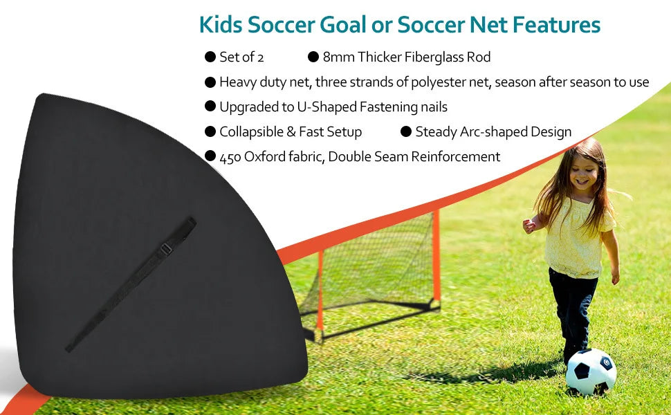 1pcs Football Goal for Garden Football Net Pop Up Goals Set Soccer Goal Net for Backyard Birthday Gift for Soccer Training ﻿