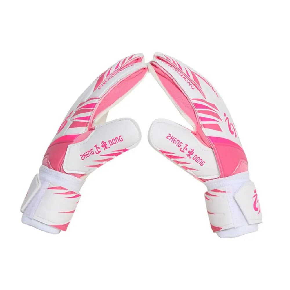 1 Pair of Wear-resistant Football Gloves Excellent Anti-slip Goalkeeper Gloves Thick Latex Non-Slip Football Training Gloves