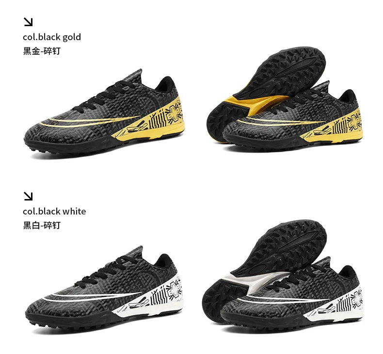 Professional Men Ankle Football Boots Outdoor Grass Cleats Unisex Soccer Shoes Long Spikes FG/TF Football Shoes Chuteira Society