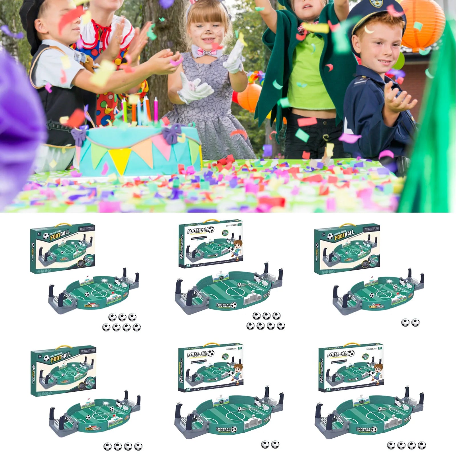 Large Desktop Football Table Children Puzzle Double Competitive Battle Football Board Game Parent-child Interactive Soccer Games