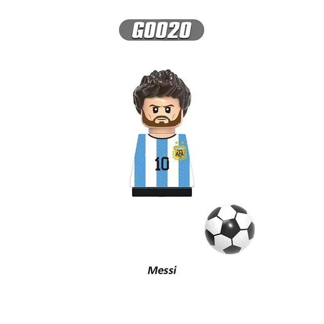 Soccer World Famous Football Players Figurine Mini Action Building Block Toy Kids Gifts