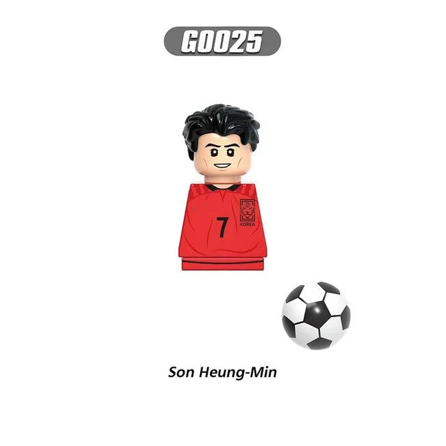 Soccer World Famous Football Players Figurine Mini Action Building Block Toy Kids Gifts
