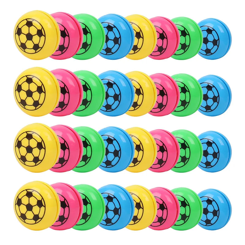 12/24pcs Mini Football Yoyo Balls Toy Kids Sports Theme Soccer Birthday Party Favors Goodie Pinata Filler Boy Girl School Gifts