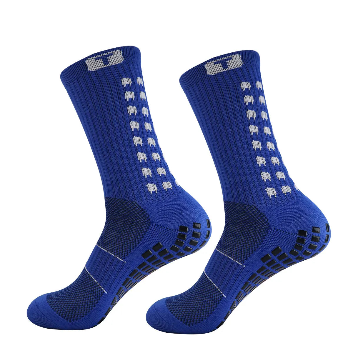 5 pairs of anti slip and shock-absorbing football socks, breathable, moisture wicking, wear-resistant, ankle protection