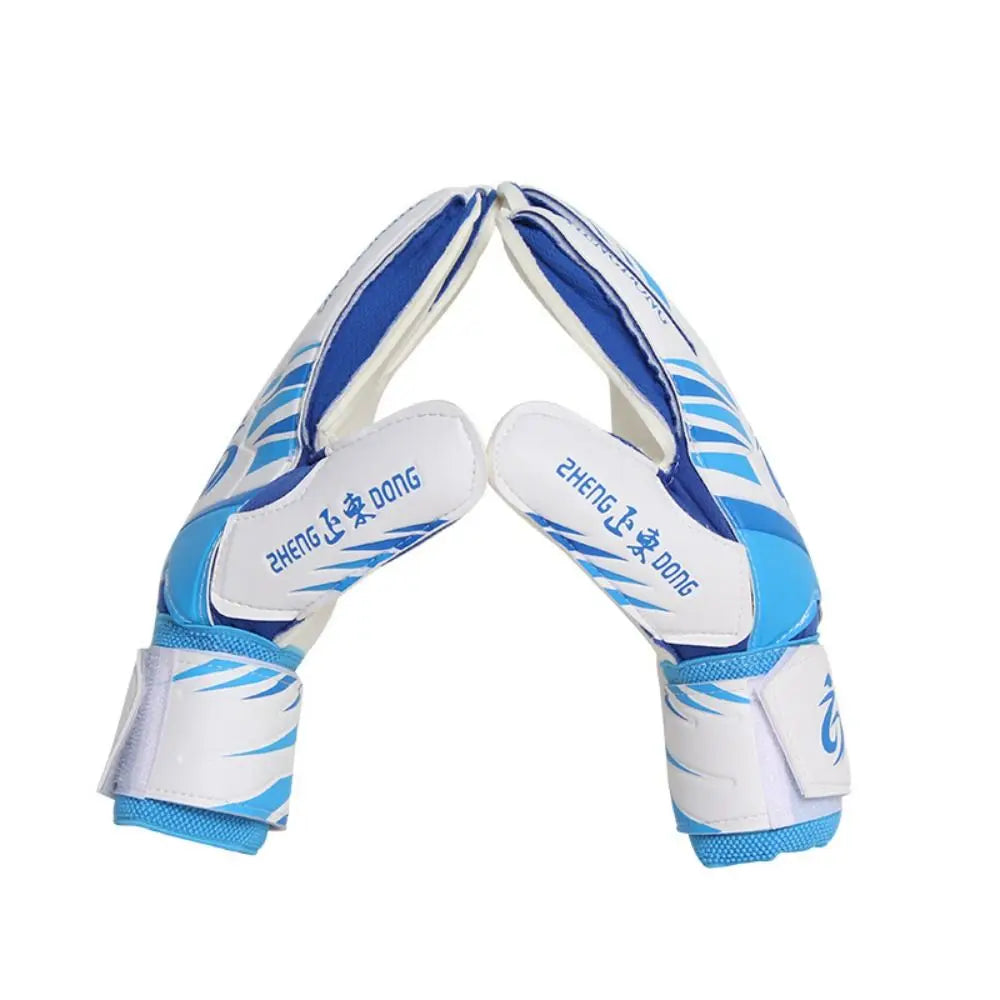 1 Pair of Wear-resistant Football Gloves Excellent Anti-slip Goalkeeper Gloves Thick Latex Non-Slip Football Training Gloves