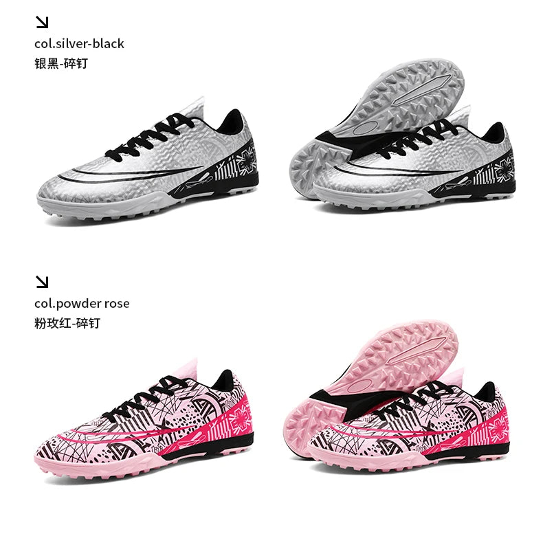 Professional Men Ankle Football Boots Outdoor Grass Cleats Unisex Soccer Shoes Long Spikes FG/TF Football Shoes Chuteira Society