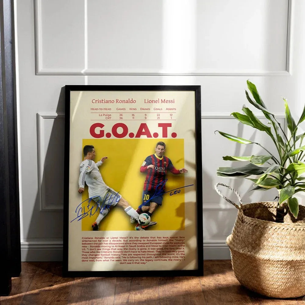 Football Star Messi Ronaldo Poster Wall Art Decoration Painting Without Frame Room Home Decor Soccer Club Fans Collection Gifts