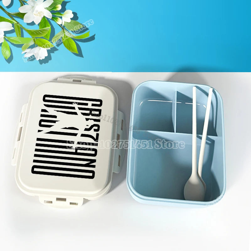 Football Stars Cristiano Ronaldo Print Lunch-box CR7 Lunch Box for Students Food-box Women Picnic Container Dinner Pail Gifts