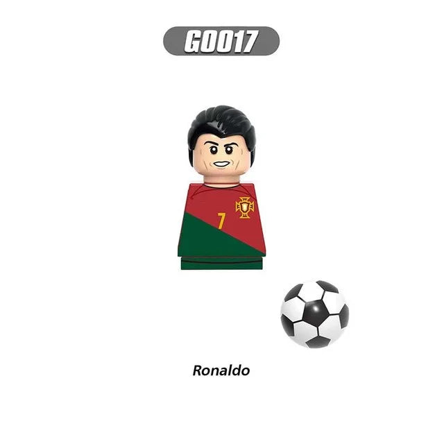 Soccer World Famous Football Players Figurine Mini Action Building Block Toy Kids Gifts
