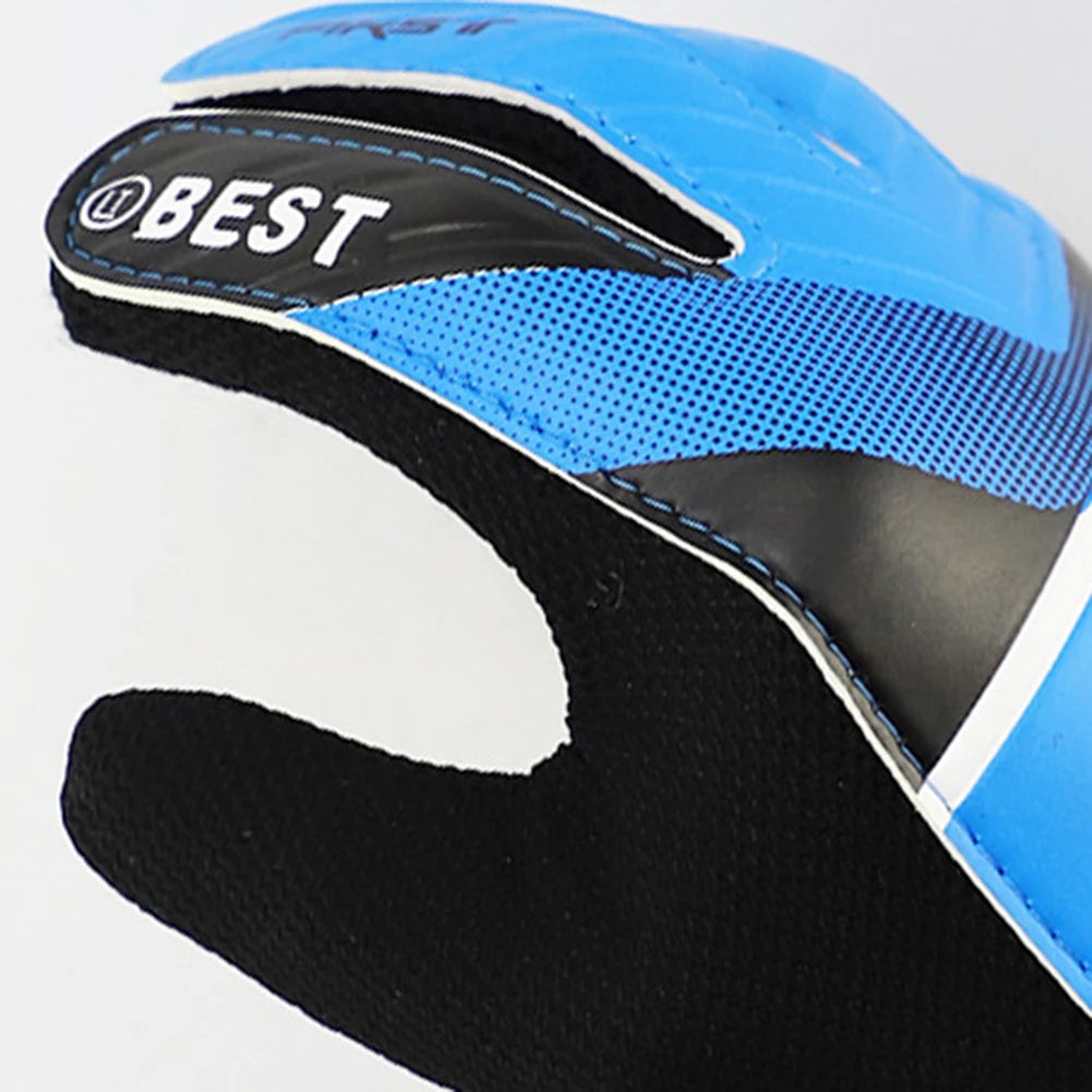 1Pair Football Goalkeeper Gloves for Kids Latex Football Goal Keeper Mitts Anti-collision Non-slip Lightweight Sporting Supplies