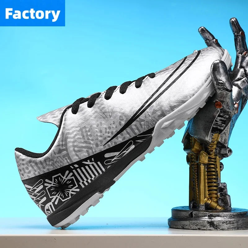 Professional Men Ankle Football Boots Outdoor Grass Cleats Unisex Soccer Shoes Long Spikes FG/TF Football Shoes Chuteira Society