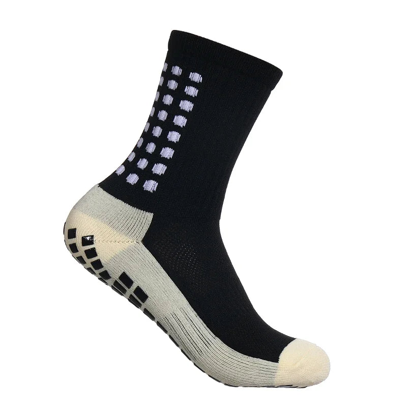 MagiMobo Grip Football Socks Glue Dispenser Men Mid Calf Socks Non Slip Running Sports Socks