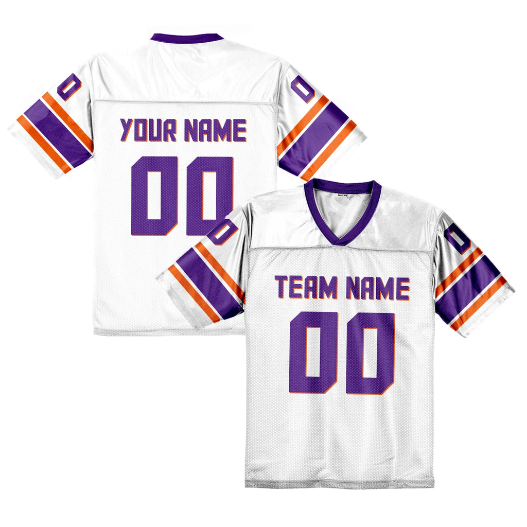 Custom American Football Shirt Pink Personalized Printed Football Jersey with Team Name Number Fans Gift for Men Women Youth