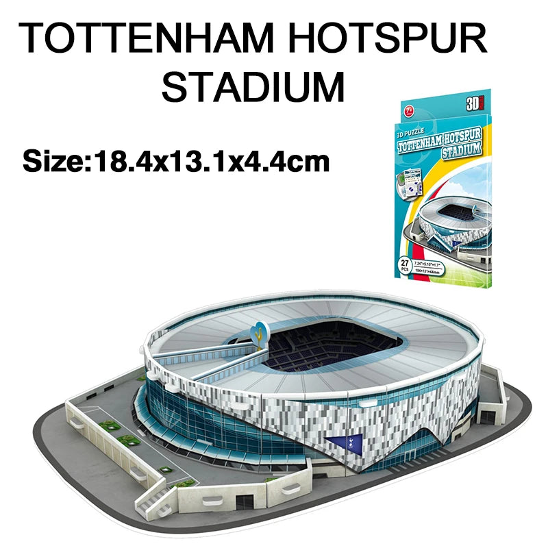 Miniature Football Field 3D DIY Model Assembly World Famous Stadiums Models Football Game Peripheral Toys Fans Toys Gifts TMZ