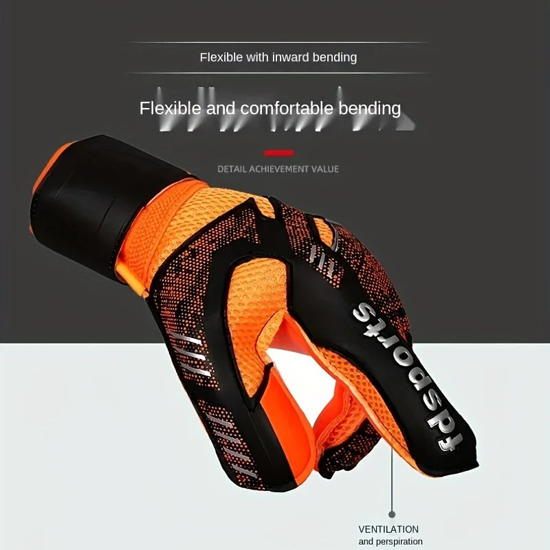 Kids Men Professional Soccer Goalkeeper Gloves 4mm Latex With Finger Protection Children Adults Football Goalie Gloves Protector