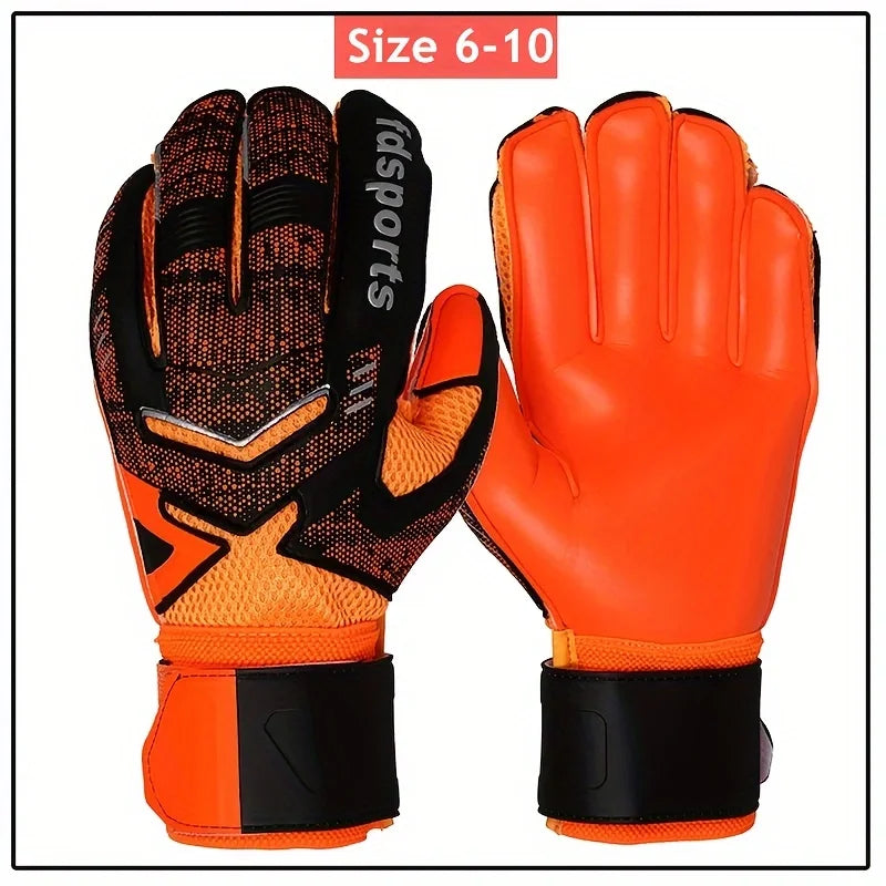 Kids Men Professional Soccer Goalkeeper Gloves 4mm Latex With Finger Protection Children Adults Football Goalie Gloves Protector