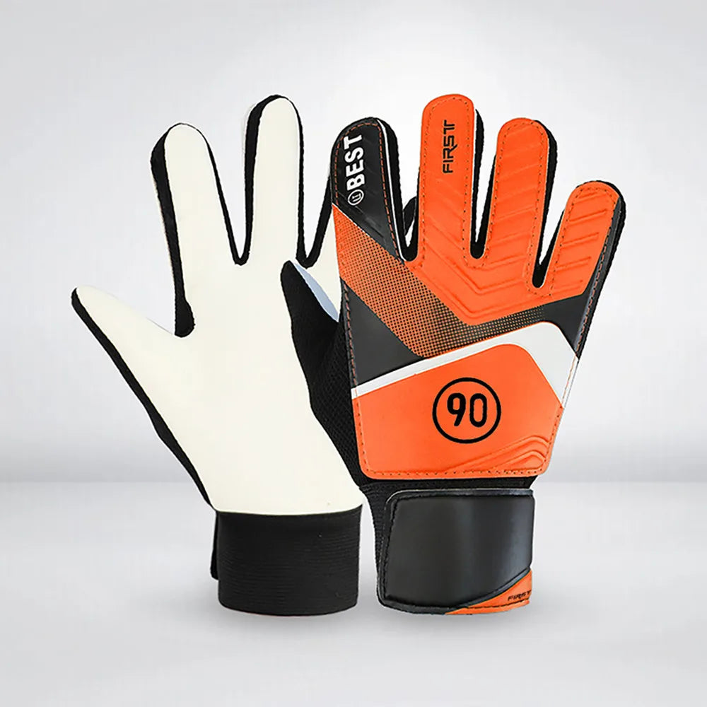 1 Pair Children Anti-Slip Glove Goalkeeper Gloves Finger Protection Goal Thickened Latex Football Gloves