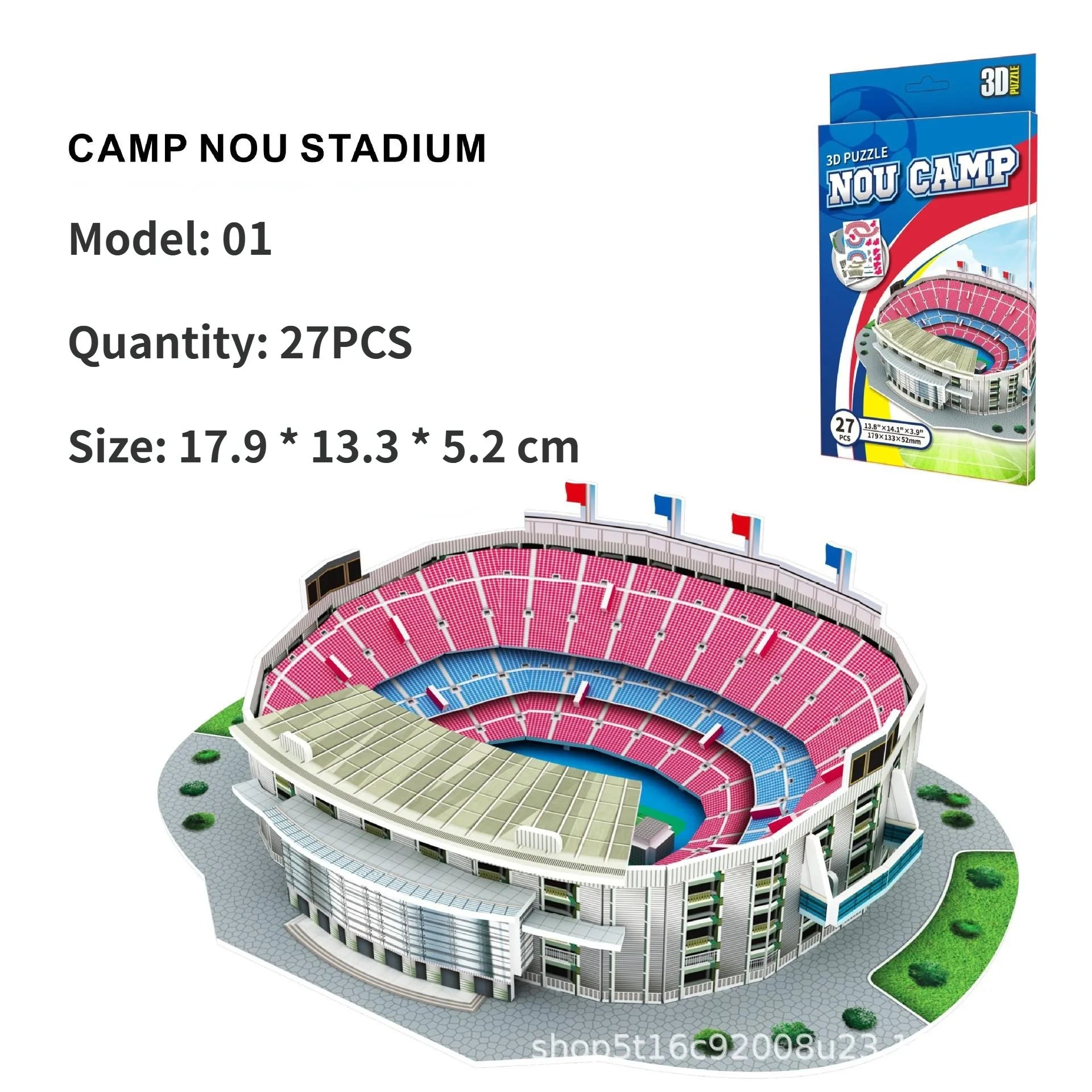 3D paper stadium puzzle model for passionate  football fans to fight with your home team