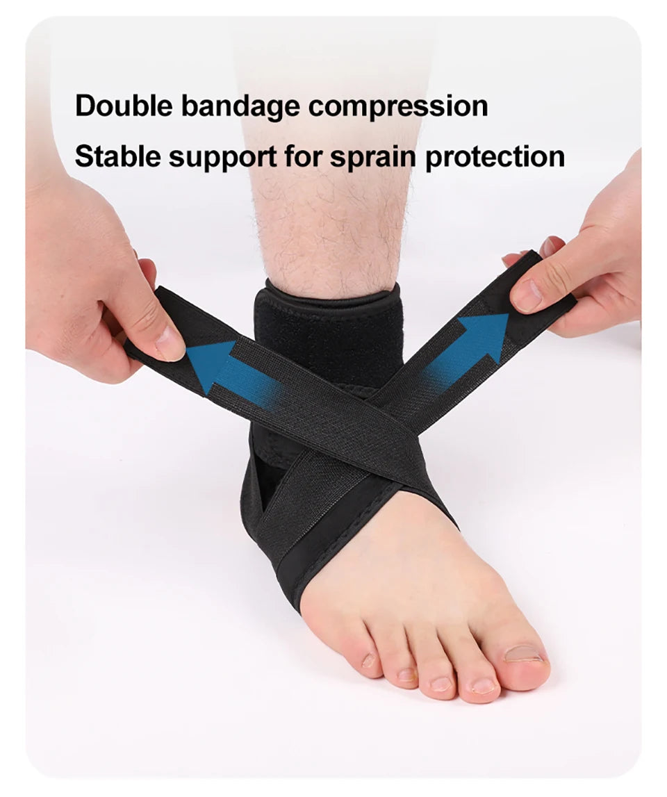 1Pcs Ankle support Comfortable Breathable Sports Compression Wraparound Ankle Protection Silicone Anti-slip Soccer Basketball