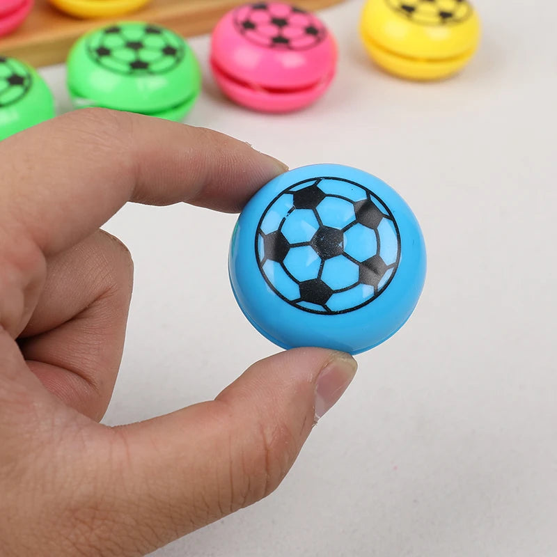 12/24pcs Mini Football Yoyo Balls Toy Kids Sports Theme Soccer Birthday Party Favors Goodie Pinata Filler Boy Girl School Gifts
