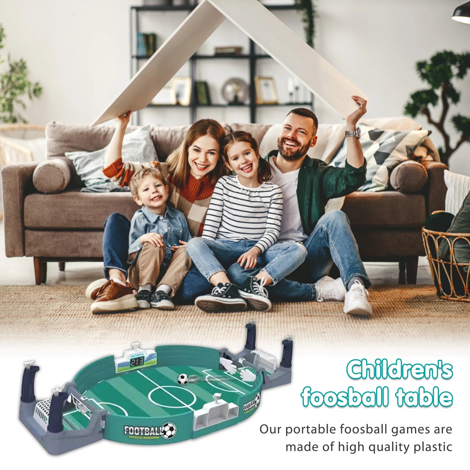 Portable Parent-child Interactive  Mini Table Soccer Sports with 2/4/7 Footballs Soccer Arcade Games Physical Education