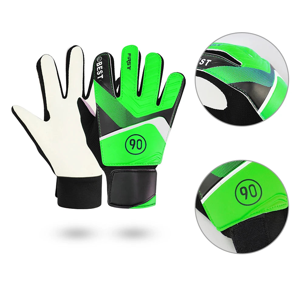 Children's Goalkeeper Gloves Anti-Collision Latex PU Goalkeeper Hand Protection Football Gloves Soccer Accessories for Kids