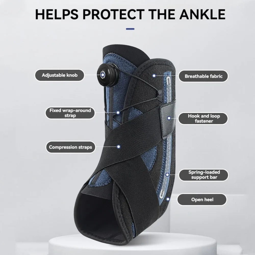 Adjustable Knob Ankle Support Brace Pressurized Support Fixed Sport Ankle Protectors Elastic Fit Breathable Ankles Stabilizers